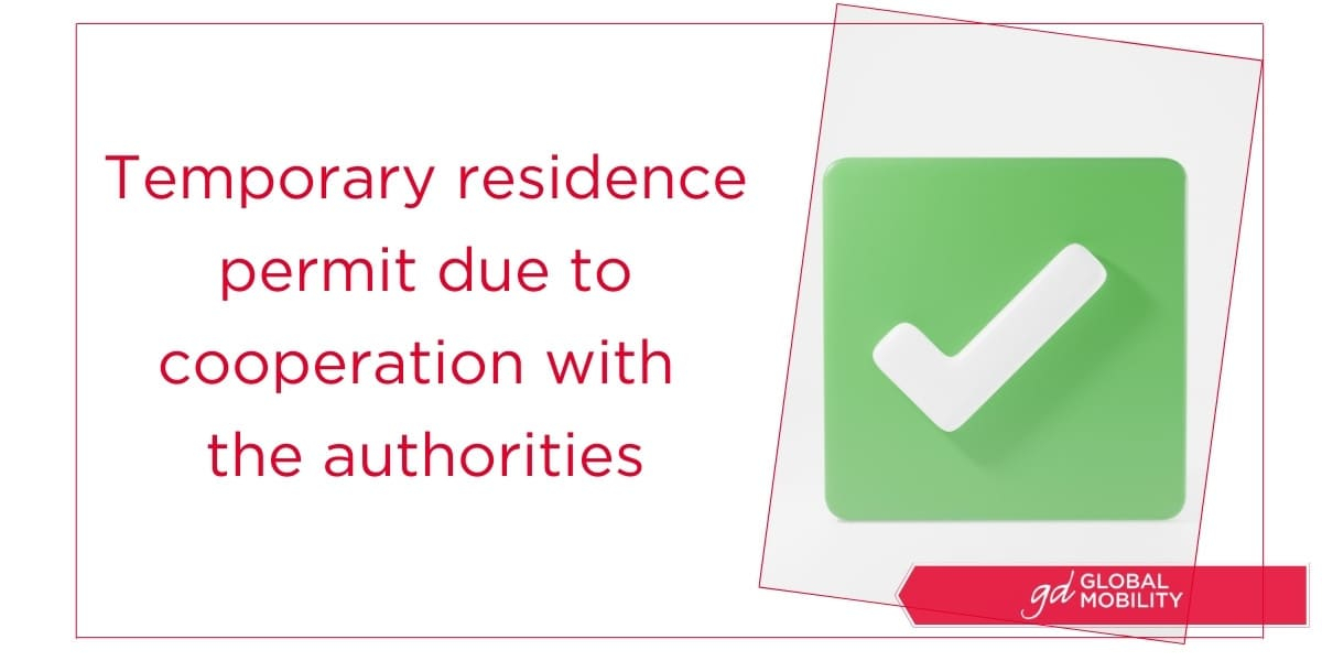 Temporary residence permit due to cooperation with the authorities
