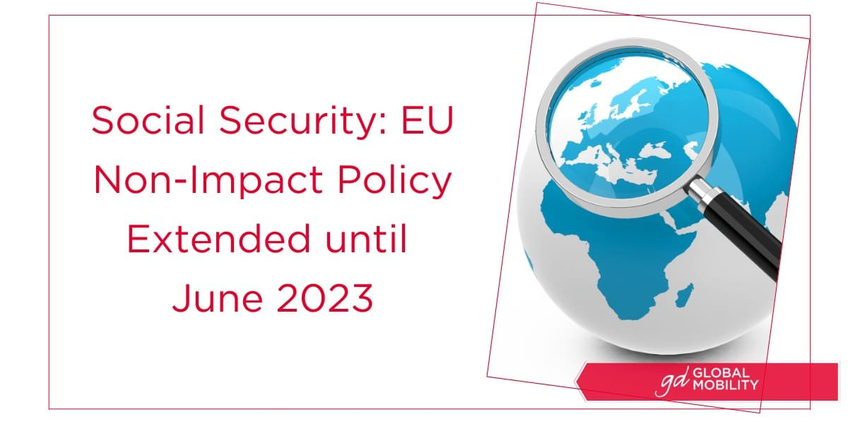 Social Security: EU Non-Impact Policy Extended until June 2023