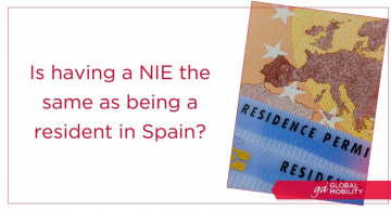 having a NIE the same as being a resident in Spain